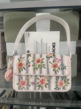 Brand new Pink Floral Beaded Shoulder Bag